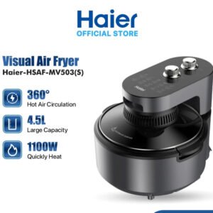 Haier Görsel Air Fryer, Yağsız, Yapışmaz Kaplama, 4.5L Geniş Kapasiteli, Çift Döner Düğmeli Hava Fritözü
